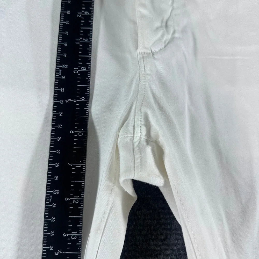 Banana Republic Fulton Skinny Pants Mens 33x30 White Chino Trousers Stretch